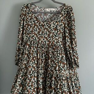 Floral, Fall dress🤎